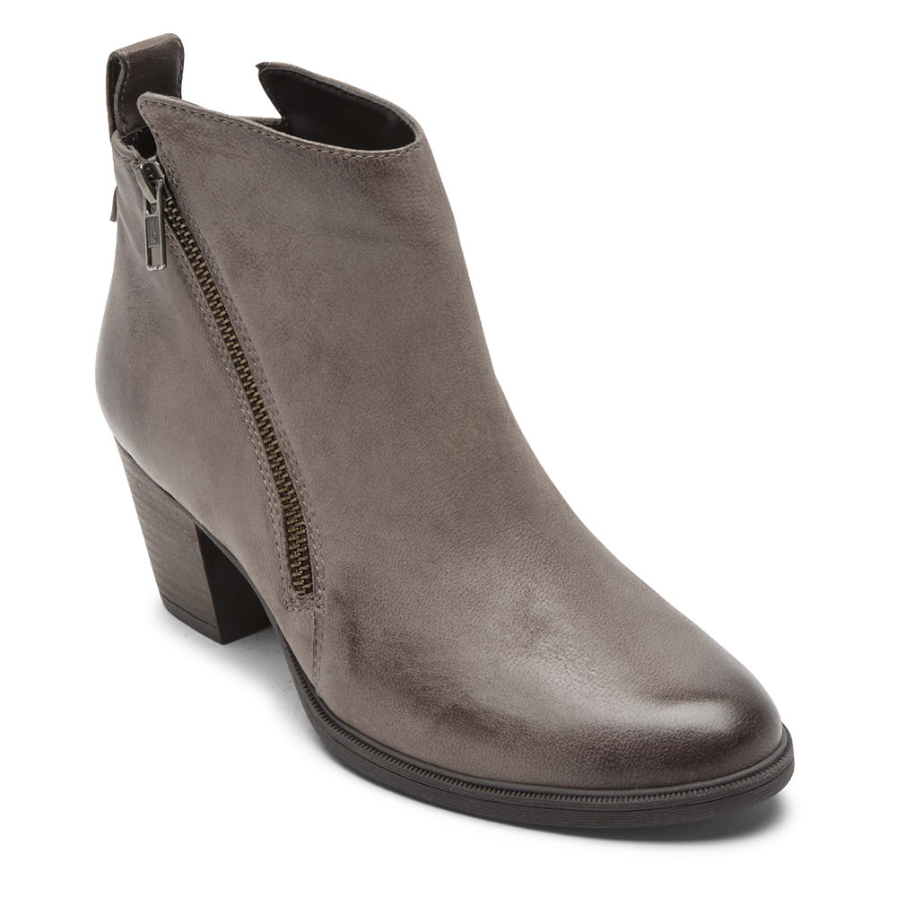 Botas Rockport Mulher Cinzentas - Maddie Ankle Zip - 69571NFIW